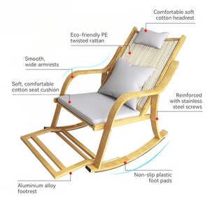 Ensemble <span class=keywords><strong>de</strong></span> chaises <span class=keywords><strong>de</strong></span> salle à manger d'extérieur, ensemble <span class=keywords><strong>de</strong></span> chaises longues <span class=keywords><strong>de</strong></span> luxe modernes d'extérieur, chaise à bascule <span class=keywords><strong>en</strong></span> rotin tressé pour <span class=keywords><strong>jardin</strong></span>, piscine, villa - Product Image 3