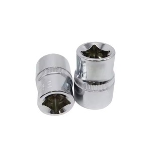 Jeu de douilles Torx femelles en acier au chrome-vanadium, 14 pièces, E4-E24, avec étui rigide OEM, ensemble d'outils à main - Product Image 5