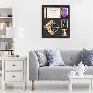 Graduation <span class=keywords><strong>Shadow</strong></span> <span class=keywords><strong>Box</strong></span> 23x27 pouces Vitrine Préserver Diplôme Cap Tassel Stole Médaille <span class=keywords><strong>Shadow</strong></span> Frame - Product Image 6
