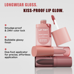 Gloss à lèvres repulpant effet miroir 5ml en gros, marque privée, sans cruauté animale, soin des lèvres en stick, longue tenue, végétalien, avec paillettes - Product Image 2