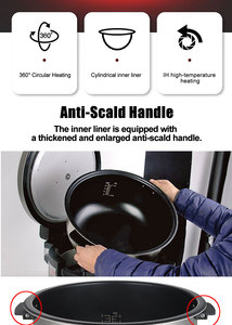 Achetez une grande marmite électrique multifonction en acier inoxydable, micro-pression, 21 quarts (20 L), cuiseur à riz électrique IH au Ghana - Product Image 4