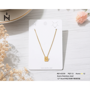 Collana con lettera Z in acciaio inossidabile, ciondolo 12x14 cm, per donna, gioielli - Product Image 3