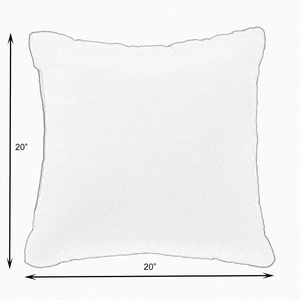 Home Decoration Pillow Cover Multicolor Linen Sofa Pillow Cases <b>Blue</b> Plain Pillow Cover with Piping - Product Image 3