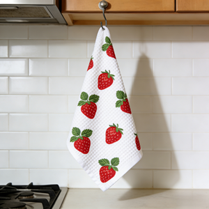 Free Recycled Custom Design <b>Microfiber</b> Printed Quick Dry Cleaning Absorbent Waffle Kitchen Tea Dish <b>Towel</b> - Product Image 1