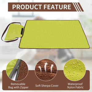 SUREWALHOME Plegable Impermeable Reversible Mat Antideslizante Cama para perros Manta de reducción de aranceles para interiores y exteriores Camping Viajes - Product Image 3
