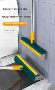 Brosse de nettoyage en gros pour sols de salle de bain, joints de carrelage, murs et toilettes, avec long manche - Product Image 2