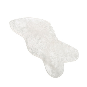Tablero de terapia Gua Sha de cuarzo rosa y Jade blanco, raspador facial para el cuidado de <span class=keywords><strong>la</strong></span> piel, producto de masaje de piedras preciosas reales - Product Image 5
