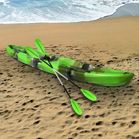 Canot/Kayak pour jeunes en vente en gros, jeux aquatiques, bateau à rames en plastique dur, tandem 2 personnes, kayak de pêche avec accessoires