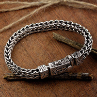 Bracelet de style hip-hop, tendance rétro masculine, tissage artisanal thaïlandais original, cadeau pour petit ami