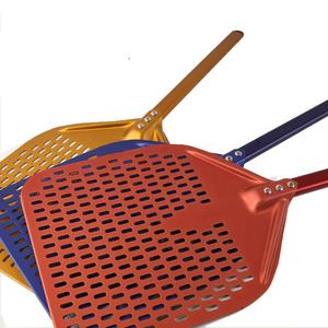 <span class=keywords><strong>Accessoires</strong></span> pour <span class=keywords><strong>four</strong></span> à <span class=keywords><strong>Pizza</strong></span> en acier inoxydable, 12/14 pouces de large, perforé, en alliage d'aluminium, Film dur carré éplucheur de <span class=keywords><strong>Pizza</strong></span> - Product Image 2