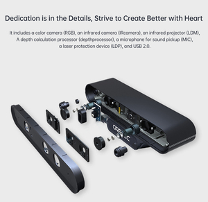 Module de caméra 3D ORBBEC Pro pour la détection de profondeur, portée 0,6-8M, pour le développement de robots IA, Raspberry PI, drones, reconnaissance faciale avec ROS1ROS2 RPLID - Product Image 5