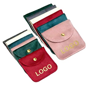 2026 Hit Product Custom Logo Luxury Microfiber Ring Holder Necklace Jewelry Package Soft Suede Snap Pouches - Product Image 1