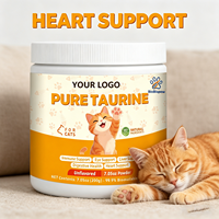 Poudre de Taurine Pure Premium OEM/ODM pour Chats, Sans Arôme, Soutien Immunitaire et Oculaire, Facile à Mélanger, Supplément Cardiaque 100% Naturel pour Chats