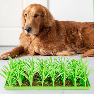 Nouveau design Tapis de nourriture lente en forme d'<span class=keywords><strong>herbe</strong></span> en silicone avec ventouse Tapis d'alimentation portable pour animaux de compagnie Tapis antidérapant pour animaux de compagnie - Product Image 3