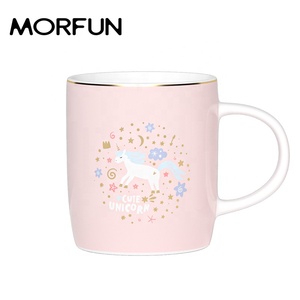 Ensemble de 4 tasses à café et à thé <span class=keywords><strong>licorne</strong></span> en céramique personnalisées Silver Line New Bone China - Product Image 4