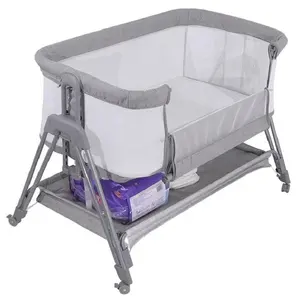 其他婴儿供应商婴儿床共枕7可调高度折叠新生儿床头摇篮欧洲婴儿摇篮