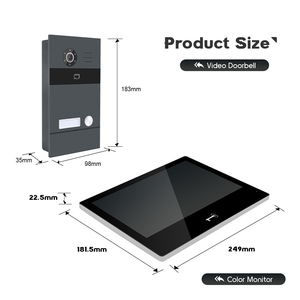 WIFI video chuông cửa hệ thống intercom 1 đơn vị màn hình Cửa điện thoại 1080P máy ảnh tầm nhìn ban đêm Cửa Điện thoại intercom hệ thống nhập cảnh - Product Image 4