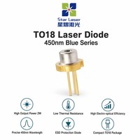 Diode laser bleue OSRAM PLPT5 447KA d'origine, 455 nm, 2000 mW, TO-18, pour module d'indicateur de sécurité routière extérieur