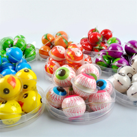 Bonbon Gélifié Gommeux en Gros en Forme de Globe Oculaire 3D 4D Halal Sucré-Acide Rempli de Confiture Fruité, Confiserie à Mâcher