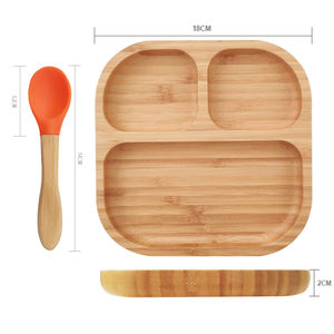 Assiette bébé en bambou écologique avec ventouse en silicone, best-seller 2026 - Product Image 3