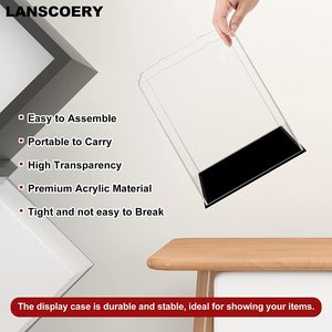 Nhà Máy Tùy Chỉnh Bán Buôn Tùy Chỉnh Thiết Kế <span class=keywords><strong>Handmade</strong></span> Lucite Hình Huy Chương Giải Thưởng Showcase Rõ Ràng Acrylic Trophy Hộp Hiển Thị Với Cơ Sở - Product Image 5
