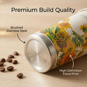 <span class=keywords><strong>Thermos</strong></span> en acier inoxydable Lily Valley avec doublure en céramique, isolation thermique de 6 à 12 heures, portable pour une utilisation en voiture, double boisson pour femmes - Product Image 5