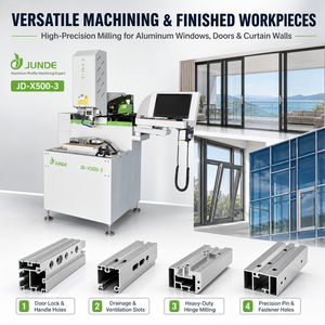 JUNDE Cost Reliable User Friendly 500 Stroke Multi Function Cnc Profile Drilling Milling Machine <b>For</b> Alloy Frame - Product Image 3