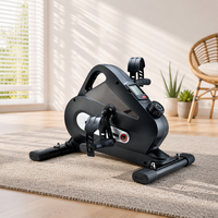 Vélo d'exercice magnétique portable silencieux à 8 niveaux, entraînement par courroie, écran LCD, charge maximale 120 kg, pour entraînement des jambes à domicile