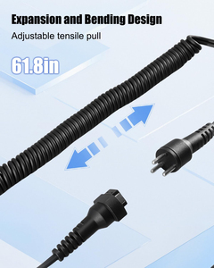 Cordon de moteur de remplacement noir adapté au moteur de perceuse à ongles Kupa Upower UP200 UG-12, 1 pièce - Product Image 3