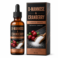 Mélange Liquide Bien-être D-Mannose et Canneberge avec Hibiscus, Uva Ursi, Vitamine C, Pissenlit et Guimauve Marque Blanche