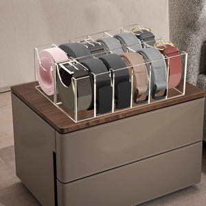 Boîte de rangement pour ceintures en acrylique personnalisable, boîte de présentation de ceintures en acrylique transparente de luxe, adaptée au rangement à domicile - Product Image 3