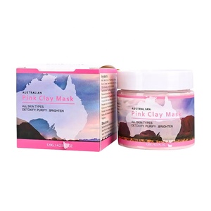 Masque à l'argile cosmétique rose pour <span class=keywords><strong>le</strong></span> <span class=keywords><strong>visage</strong></span>, teint naturellement radieux, élimination des taches, peau raffermissante, 120g, effacement des points noirs, acné - Product Image 5