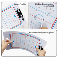 Tableau tactique effaçable double face pour entraînement de hockey sur glace portable 41x25cm