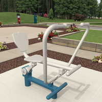 Máquina de Remo para Exteriores de Acero Galvanizado, Columna Resistente D114*3mm, Equipo de Fitness para Parques con Certificación ISO