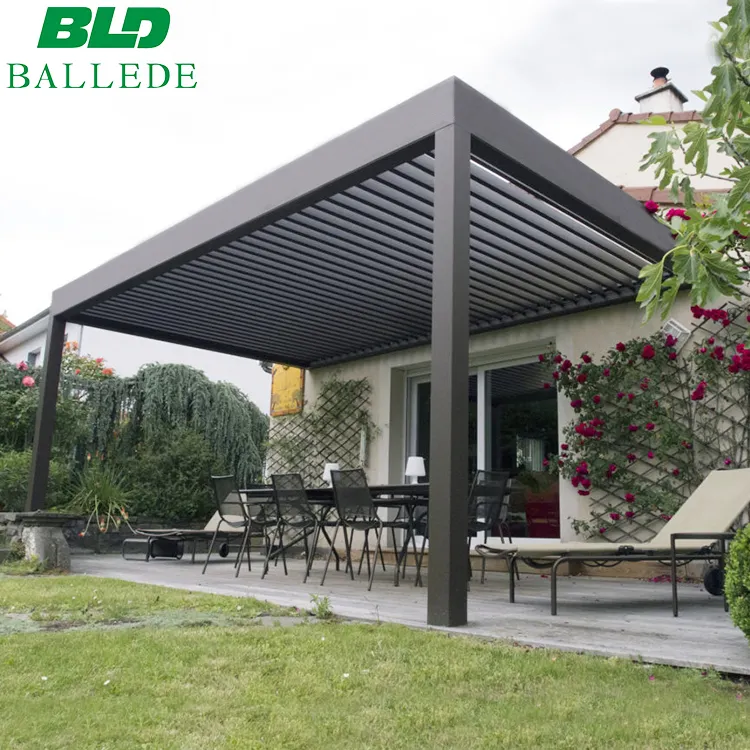 Shanghai Garden Set Motorised Louvered Roof Pergola Patio Outdoor Furniture