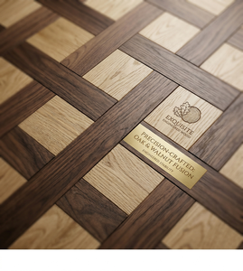 <span class=keywords><strong>Parquet</strong></span> en chêne blanc contrecollé, design moderne, flottant avec installation par clipsage, par la marque Mansion Weave. - Product Image 3