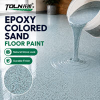 Revêtement de sol en résine époxy auto-nivelante avec sable coloré antidérapant personnalisé, sable de quartz, résine époxy pour sols en béton commerciaux