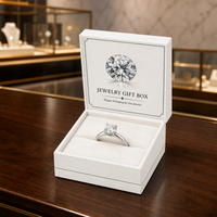 Boîte cadeau rigide magnétique à rabat blanc mat de qualité supérieure FUSSEN avec motif luxueux, emballage de luxe