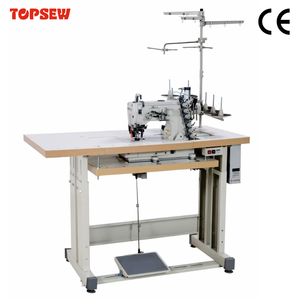Máquina automática industrial de coser bolsillos de jeans, máquina de coser overlock de una aguja para pantalones de mezclilla - Product Image 1