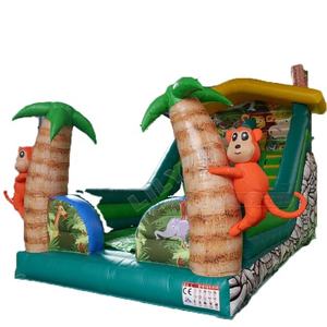 Toboggan sec tropical Lilytoys avec des amis de la forêt et une surface d'escalade durable toboggan gonflable pour terrain de jeu - Product Image 1