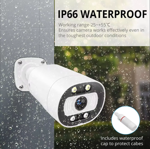 Système de sécurité de caméra <span class=keywords><strong>IP</strong></span> POE avec vision nocturne couleur CMOS 8CH 5MP pour l'extérieur, kit NVR - Product Image 2