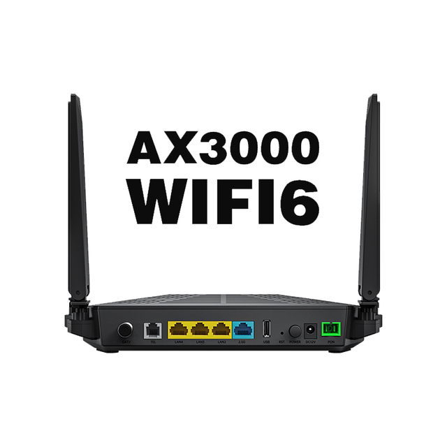 WiFi 6 AX3000 ONT Dualband 4G/5G Gpon Modem with Xpon/Epon 24/5 Fiber Optic Equipment Catv Optical Network Terminal