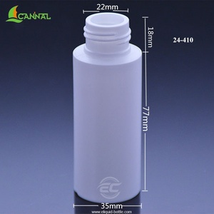 Botella Redonda de Plástico HDPE Blanca de 60 ml (2 oz) Ecannal con Cuello 24-410, Acabado de Plástico PP, Falda Lisa, Tapa de Disco sin Forro - Product Image 3