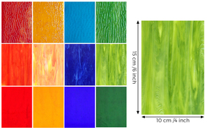 CHICSHIS 10 feuilles de <span class=keywords><strong>vitrail</strong></span> assorties, bricolage, 4x6 pouces, art déco, finition brillante, mosaïque opale, pack de carreaux, projet de verre <span class=keywords><strong>Tiffany</strong></span> - Product Image 6