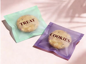 Sacs alimentaires personnalisés à trois soudures latérales, finition mate, pour biscuits et bonbons, scellés à chaud, vente chaude - Product Image 2