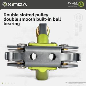 Xinda Geri Çekilebilir Düşme Önleyici Çift Bilyalı Rulmanlı Karabina Çift Makaralı Çelik Halat 200 Kırılma Gücü Düşme Koruması - Product Image 4