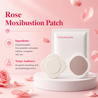 Patch chauffant personnalisable à la rose pour femme, aromathérapie, bien-être, autocollant chauffant aux herbes, vente en gros OEM