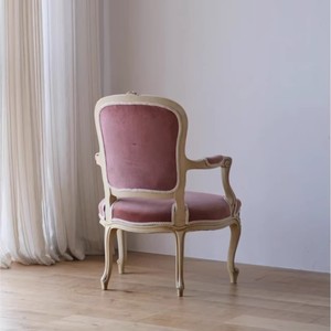 <span class=keywords><strong>Fauteuil</strong></span> de salle à manger sculpté de style rétro français en velours <span class=keywords><strong>rose</strong></span> avec boucle, <span class=keywords><strong>fauteuil</strong></span> individuel de luxe pour chambre à coucher ou maquillage - Product Image 3