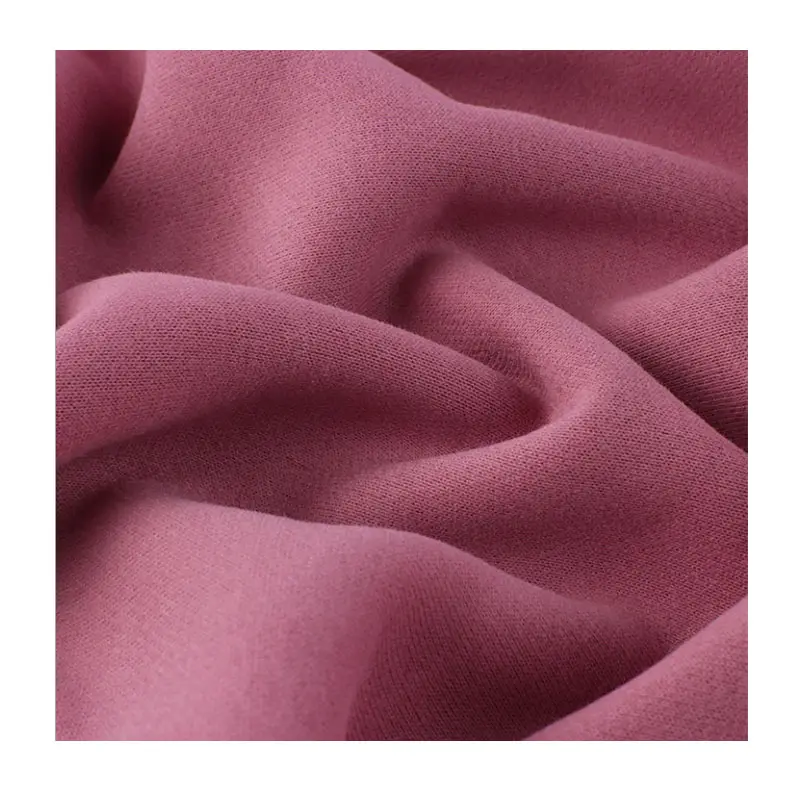 Оптовая продажа, матовая флисовая ткань 250-420 Gsm, 100% полиэстер, плюшевая махровая петля, трикотажная ткань для одежды