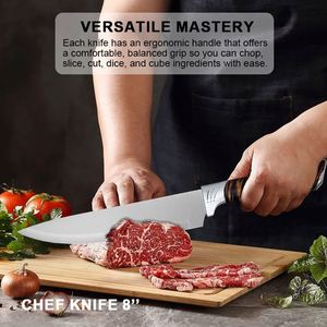 Factory Wholesale Kitchen <b>Knife</b> <b>Set</b> With Covered Handle Six-Piece Chef'S Vegetable Fruit Cutter <b>Sharp</b> Serrated Steak <b>Knife</b> - Product Image 4